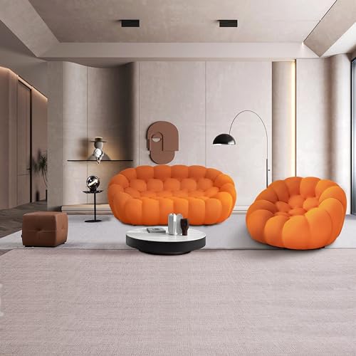 74.8'' 2 Seater Mesh Fabric Curved Sofa Q22664