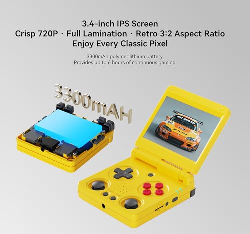 Indigo 3.4'' IPS Screen 64G TF Card Portable Handheld Gaming Console O952
