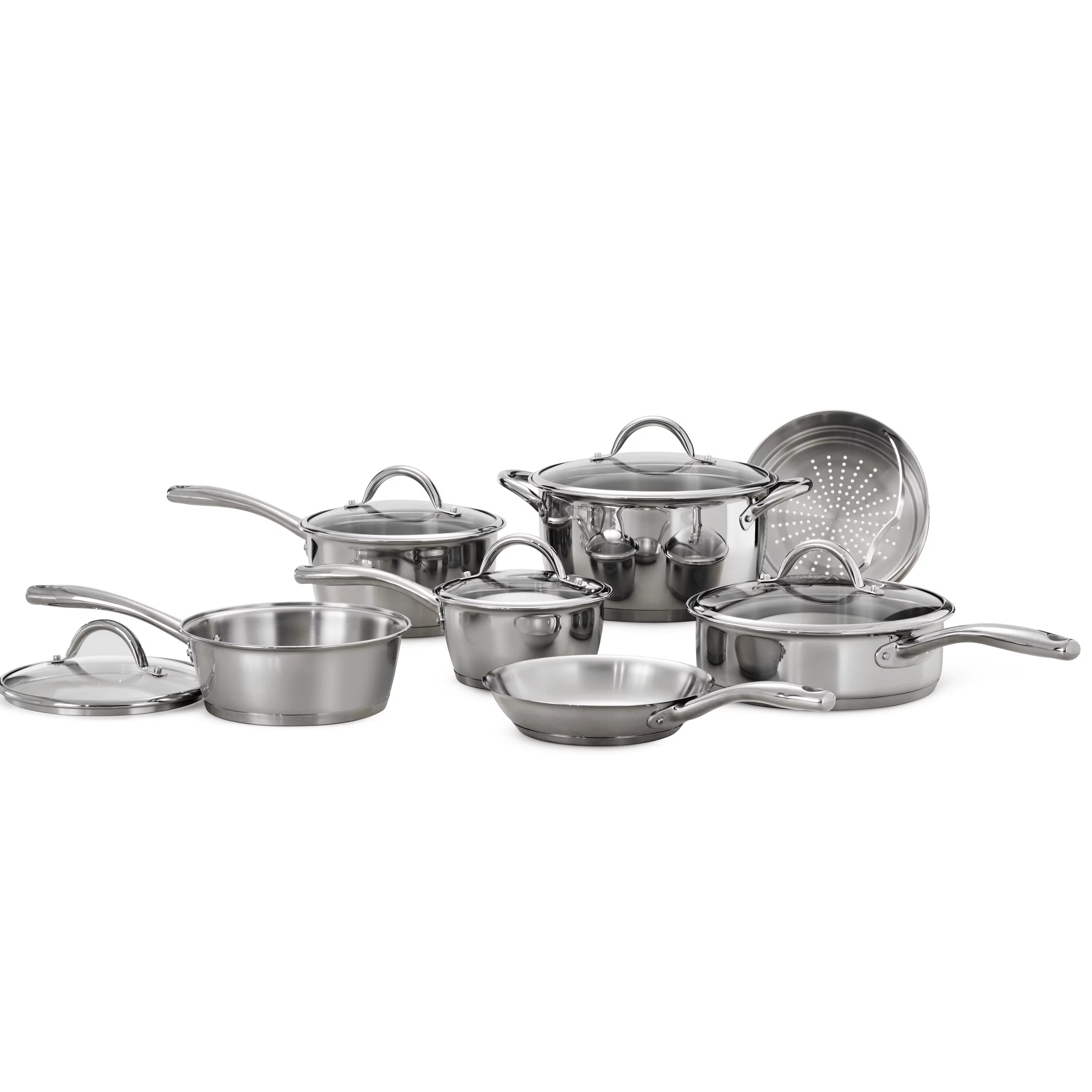 12 Piece Stainless Steel Tri-Ply Base Cookware Set P644987