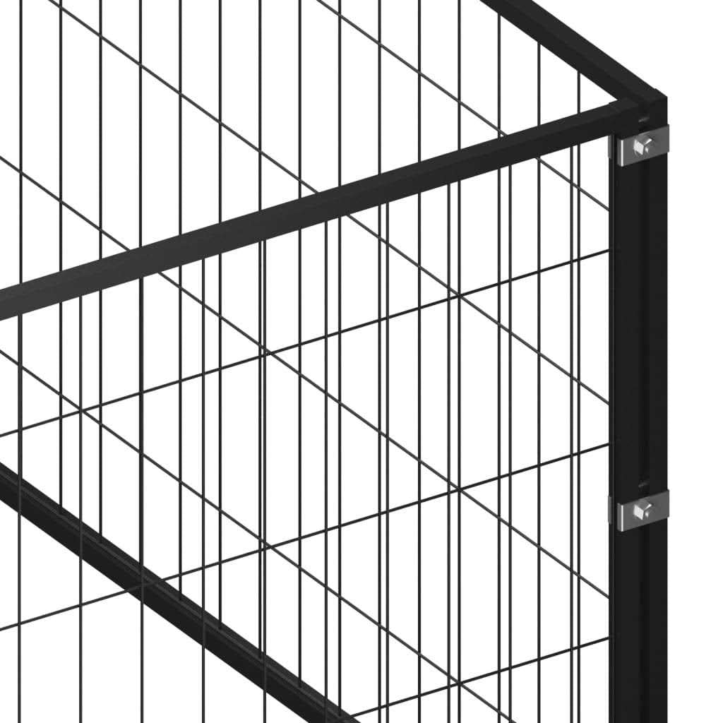 Silver Steel Dog Kennel C8454