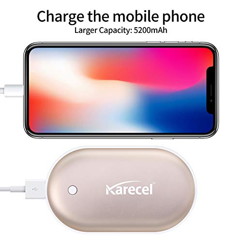 Rechargeable Hand Warmer 5200mAh Double-Sided Electric Hand Warmer Power Bank O5653