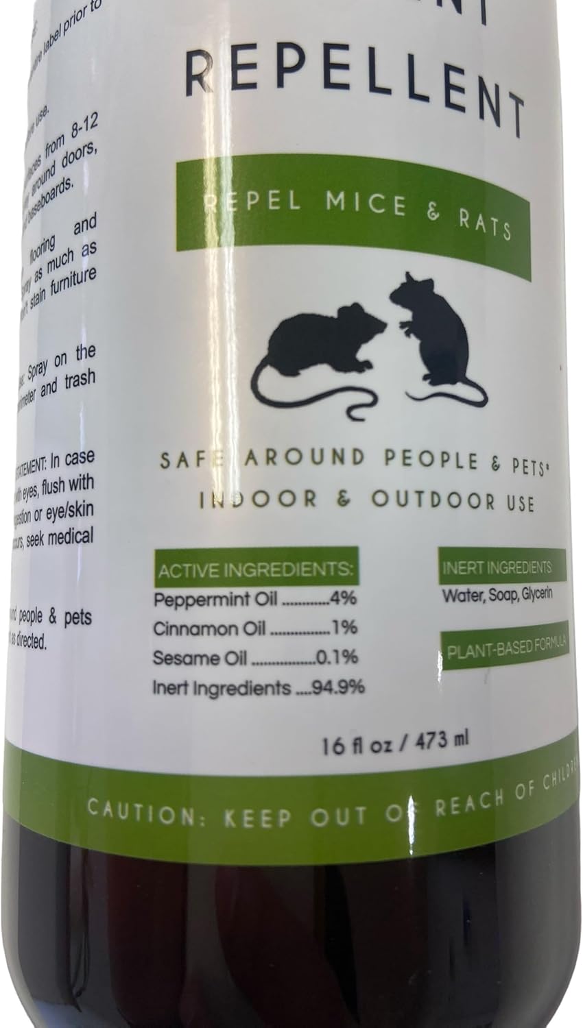 Peppermint Oil Spray for Rodents (16oz, Non Toxic) N9593