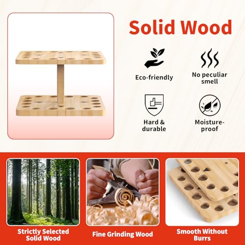 Natural Wooden Fishing Rod Storage Rack J770