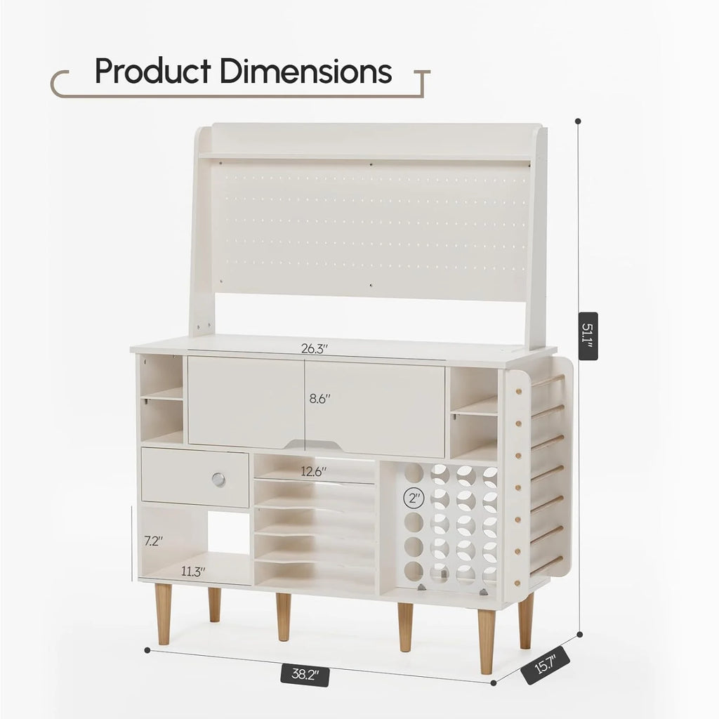 Craft Cabinet with Pegboard and Vinyl Roll Holders M4520