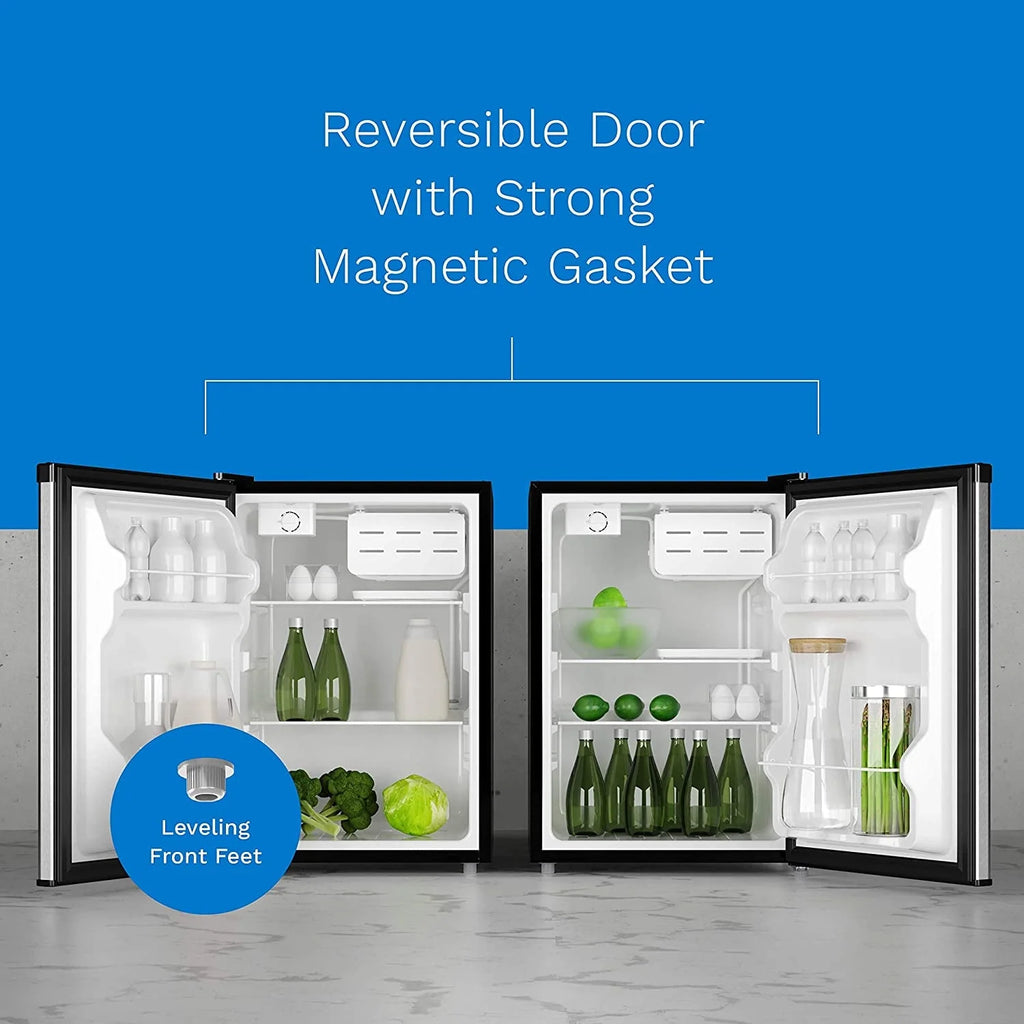 2.4 Cubic Feet Mini Refrigerator with Small Freezer and Removable Glass Shelves G7727