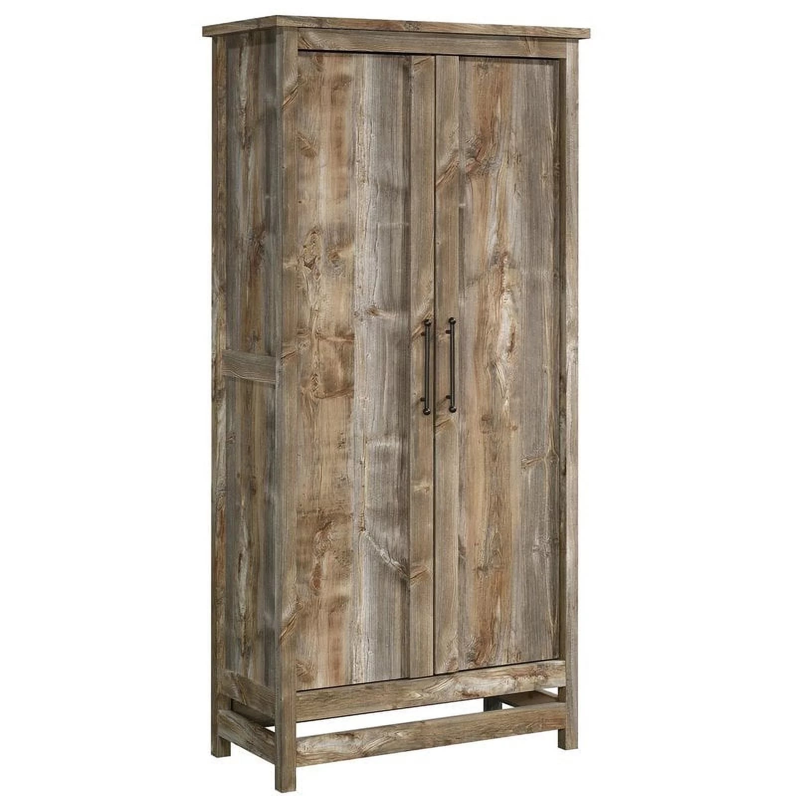 Modern Engineered Wood Storage Cabinet in Rustic Cedar/Brown A919808