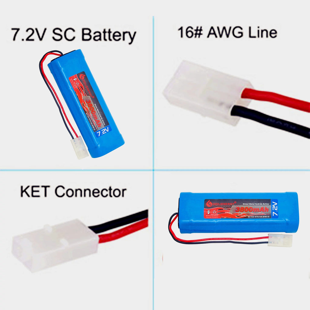 7.2V 3800mAh NiMH RC Battery with Tamiya Connector (1 Pack) D359
