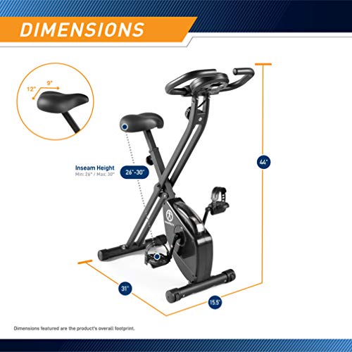 Foldable Upright Exercise Bike with Adjustable Resistance M8078