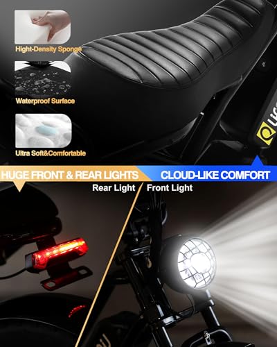 1500W Peak Motor 20" Fat Tires 28MPH Electric Bike with Removable Battery I71469