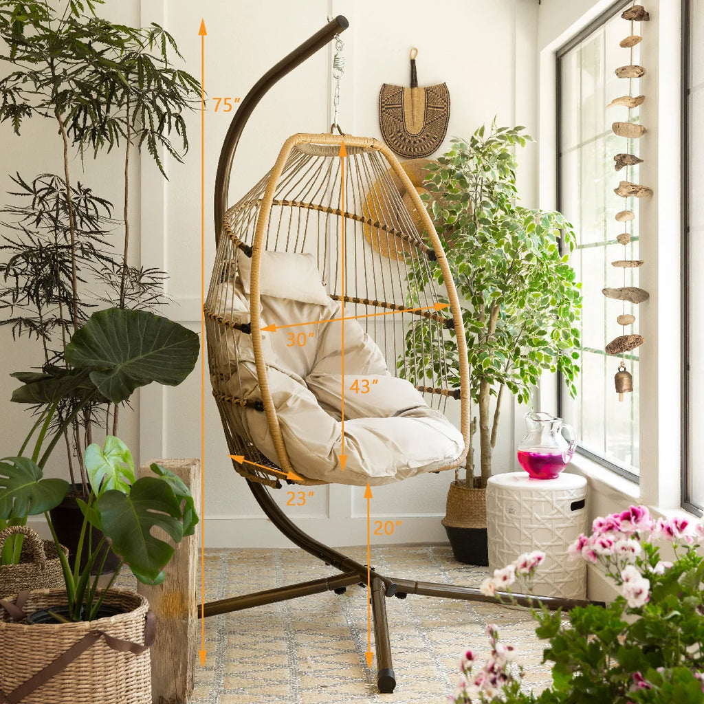 UV Resistant Hanging Swing Chair with Stand A804210
