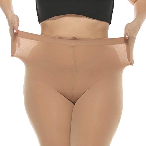 2 Pairs Control Top High Waist Plus Size Tights O2180