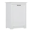 White Wooden Tilt Out Trash Cabinet, Holds 13 Gallons U562537