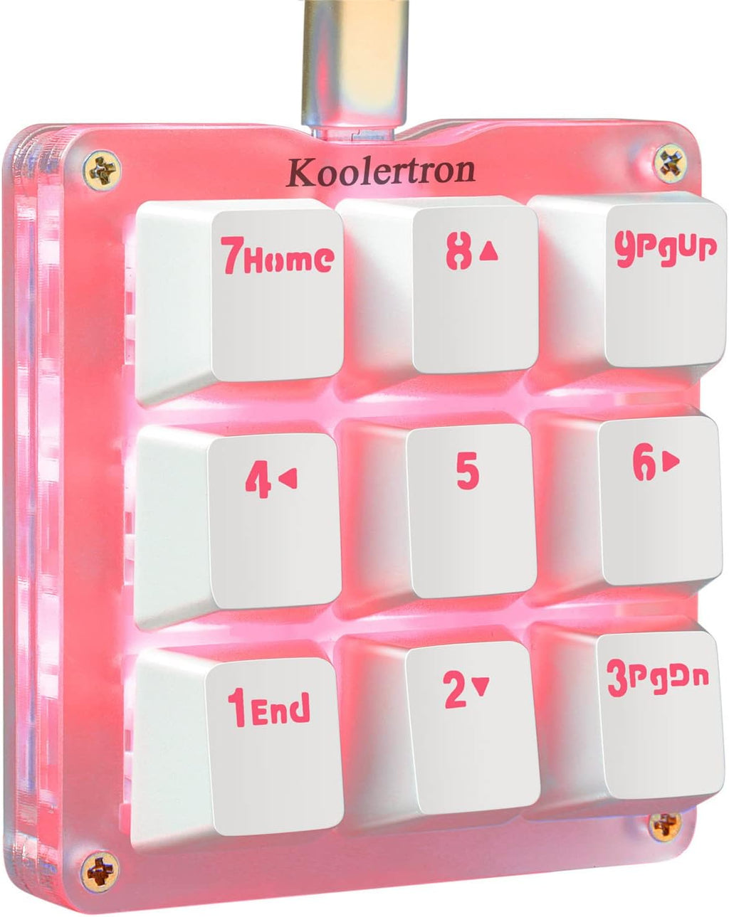 One Handed Mechanical Keyboard with RGB LED Backlit 9 Programmable Keys Blue Switches W708