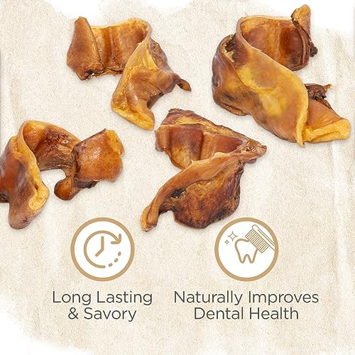 Natural Pig Ear Slivers for Dogs, 1.5 Pounds Bag, Air Dried G6985