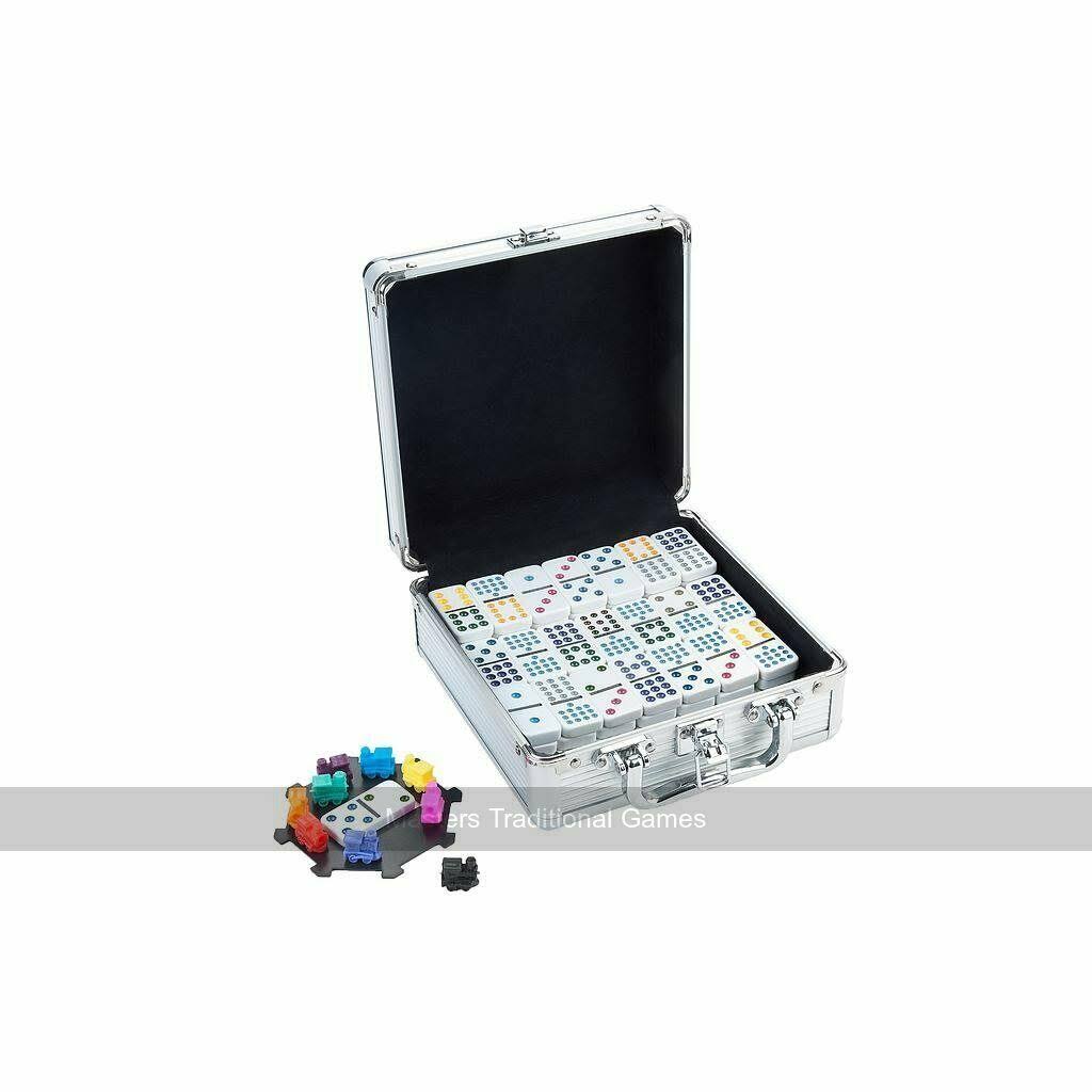 Double Twelve Dominoes in Aluminium Case X388125