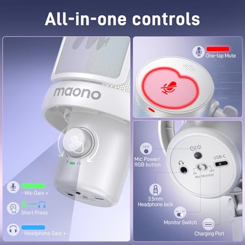 Wireless Microphone with 3-Level Noise Cancellation USB Mic X219026