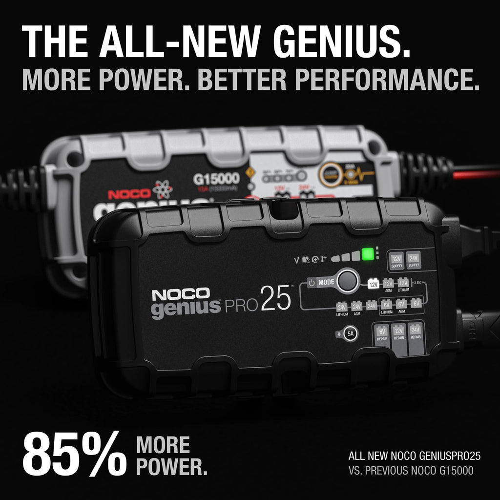 25A 6V/12V/24V Smart Battery Charger and Maintainer K353071