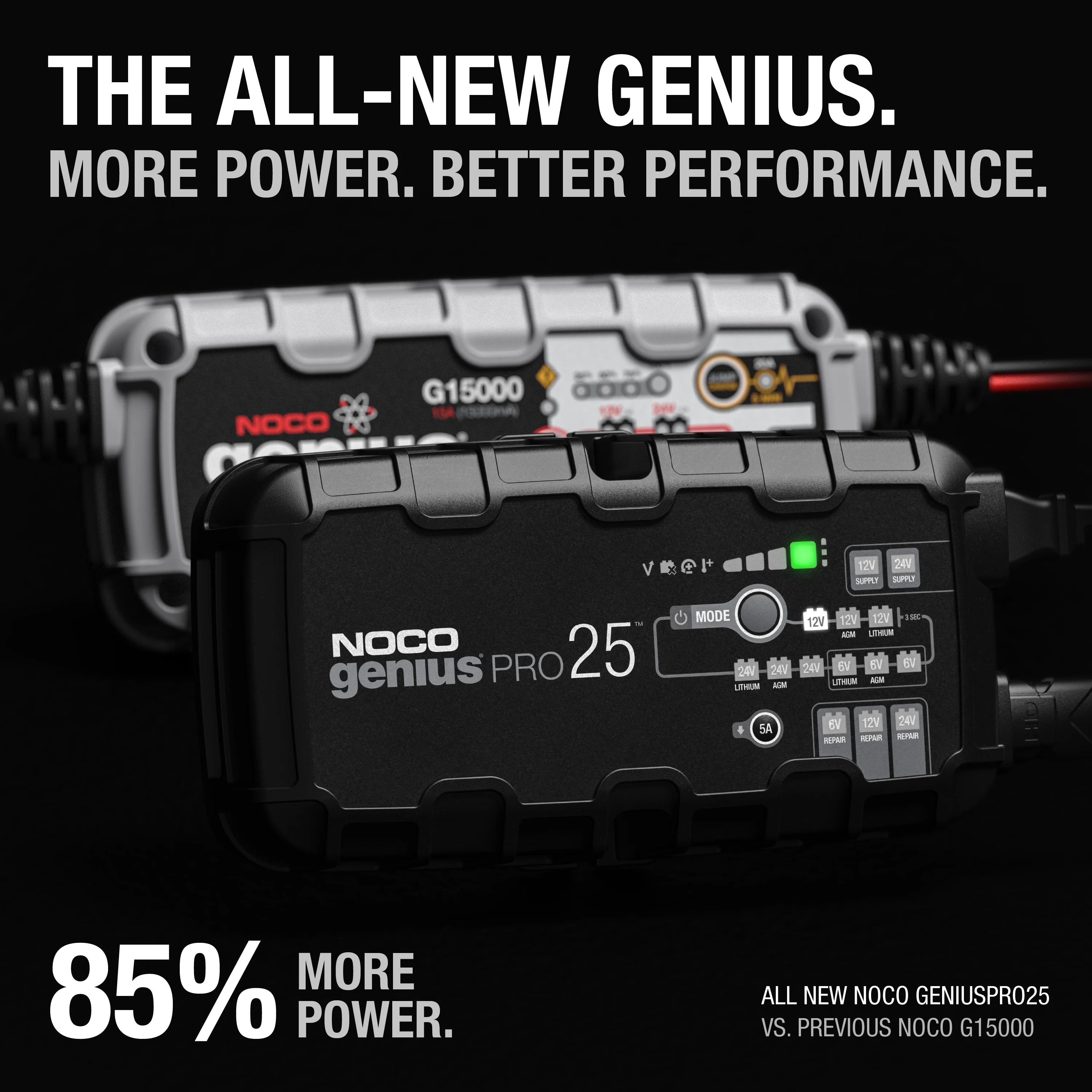 25A 6V/12V/24V Smart Battery Charger and Maintainer K353071