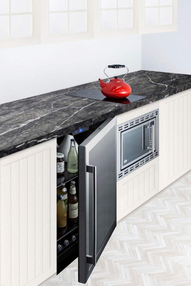 Black Built-in All-Refrigerator with Glass Door V382941