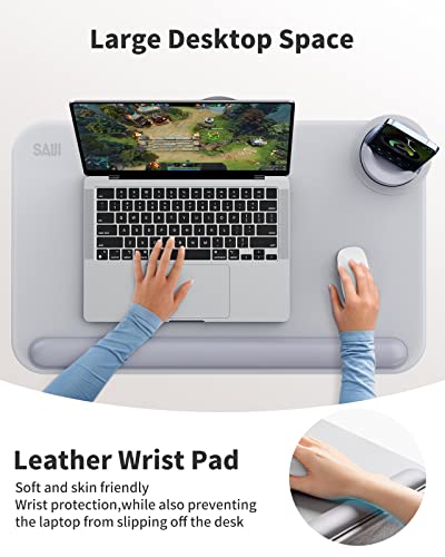 Laptop Lap Desk with Storage Drawer and Cushion D989151