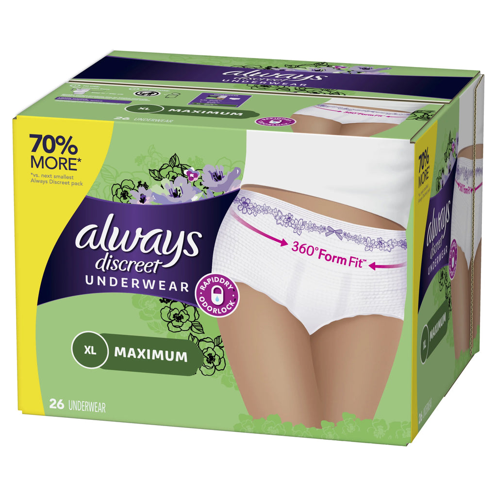 Maximum XL Postpartum Incontinence Underwear, 26 Ct I307