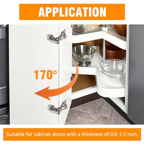 2 Pack 170° Door Hinge, Full Overlay Concealed G4322