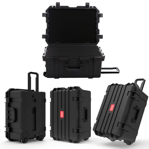27 Inch Waterproof Hard Case with Wheels Customizable Foam W953