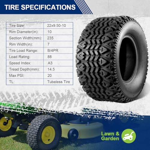 22x9.5x10 ATV Tire F31756