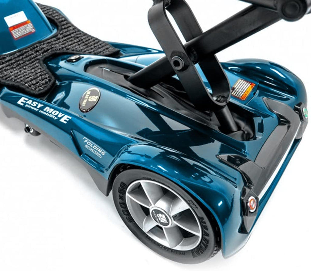 Fold Manual Folding Electric Mobility Scooter, 11.5 Ah Li Battery, Sea Blue Z479
