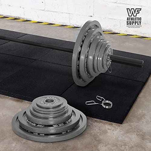 290lb & 300lb & 555lb Olympic Weight Plates Set with 7 ft. Olympic Barbell Y9087