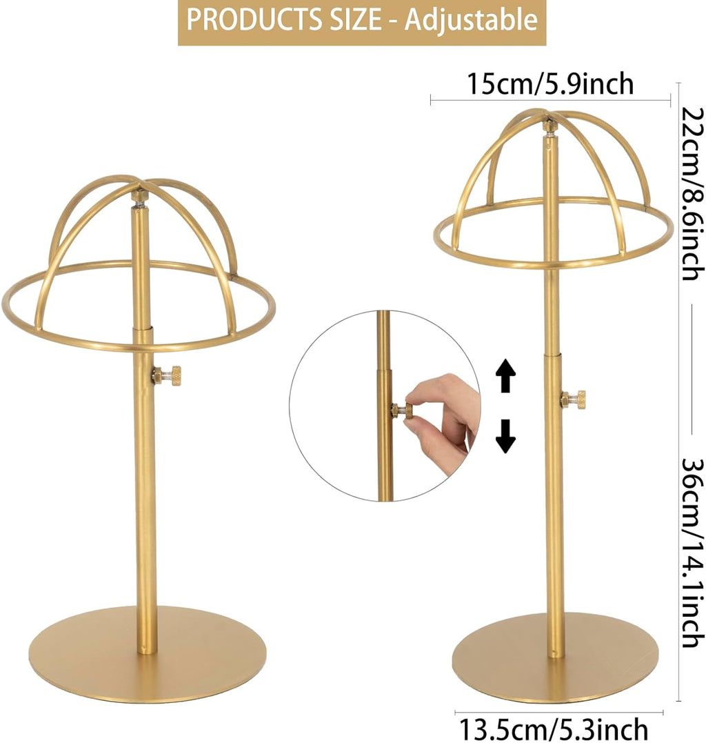 2PCS Stainless Steel Brushed Nickel Titanium Hat Stand S730502
