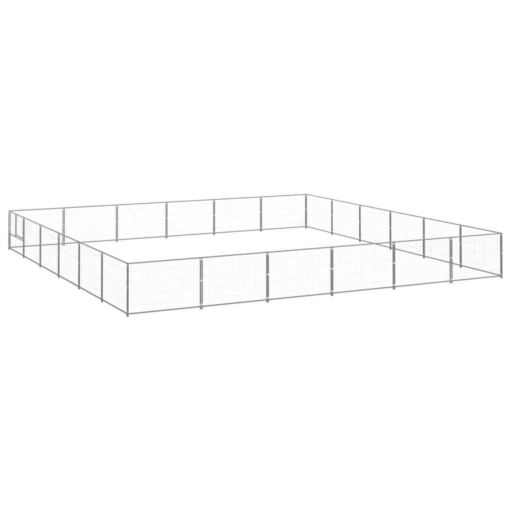 Silver Steel Dog Kennel C8454