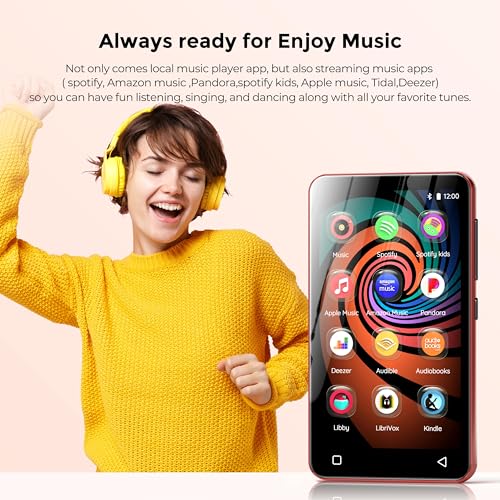 160GB MP3 Player with Bluetooth and WiFi, 4" Touch Screen Android MP4 MP3 Player (Black) I716484