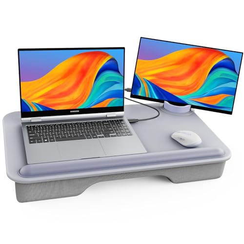 Laptop Lap Desk with Storage Drawer and Cushion D989151