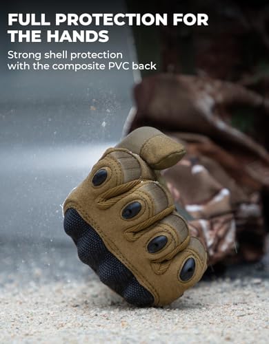 Tactical Gloves with Hard Shell & Palm Padding V907889