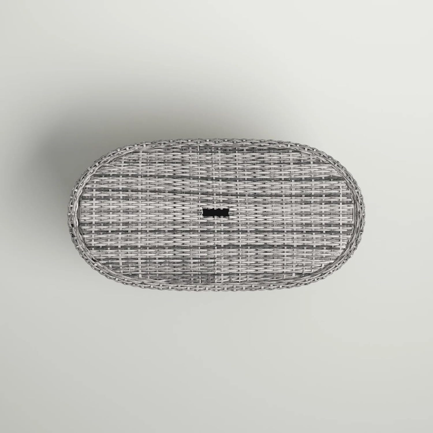 Outdoor Wicker Oval Coffee Table with Storage J136738