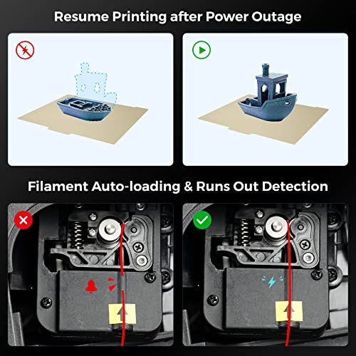 3D Printer with Auto Leveling, 300mm/s High Speed Printing, 265°C Hardened Nozzle T4435