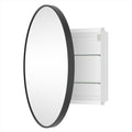 Gold Metal Framed Recessed Bathroom Medicine Cabinet with Beveled Mirror 16x24 inch S666600