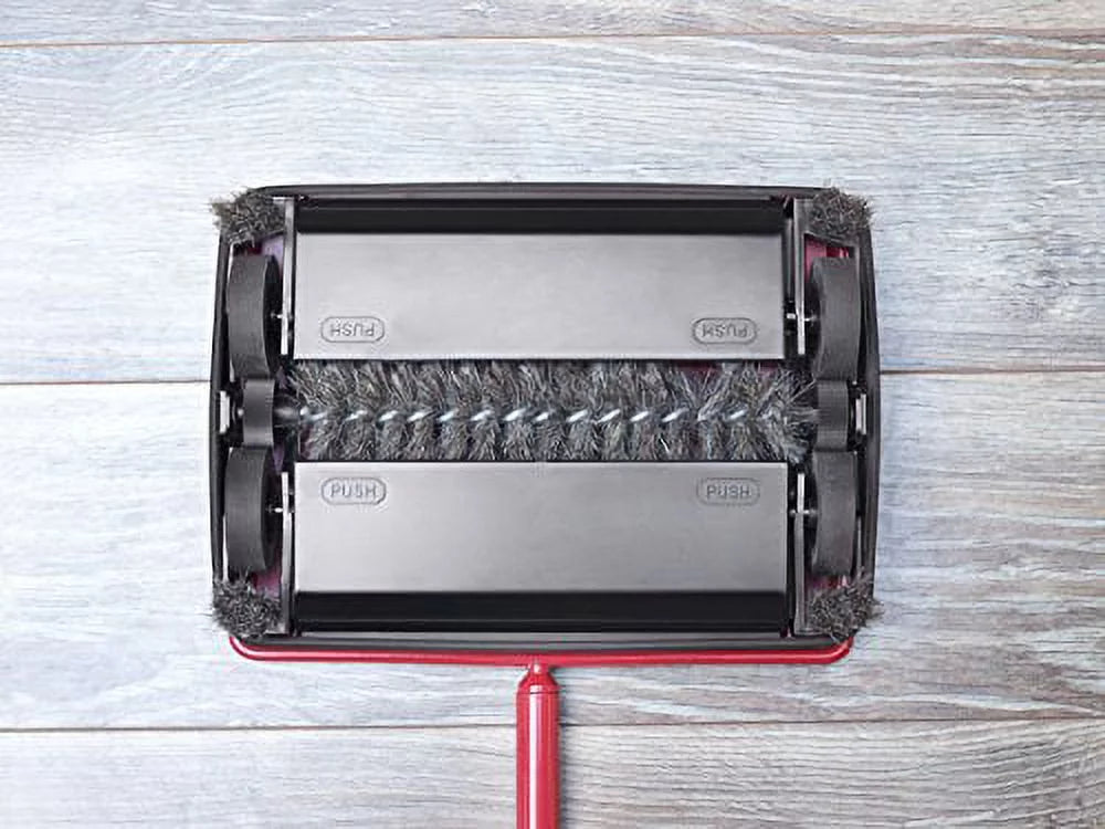 Electrostatic Carpet & Floor Sweeper - 9" Cleaning Path - Lightweight - Red Z13559