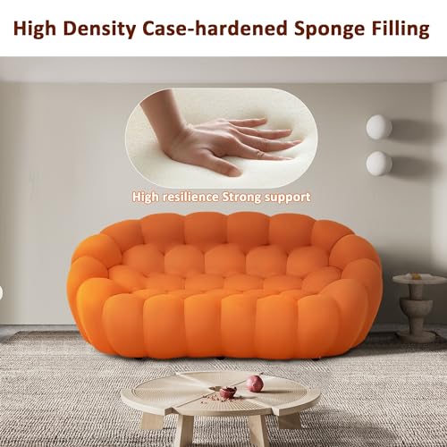 74.8'' 2 Seater Mesh Fabric Curved Sofa Q22664