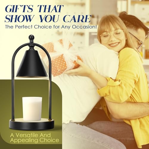 Candle Warmer Lamp with Timer, Electric Black Candle Warmer Light, Dimmable Wax Melts Warmer for Candle Jars A168527