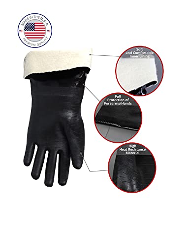 Insulated Heat Resistant Black Neoprene Glove F220