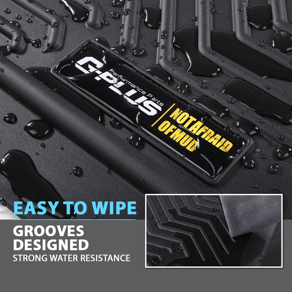 3pcs All Weather Floor Mats Set TPE Liners B427