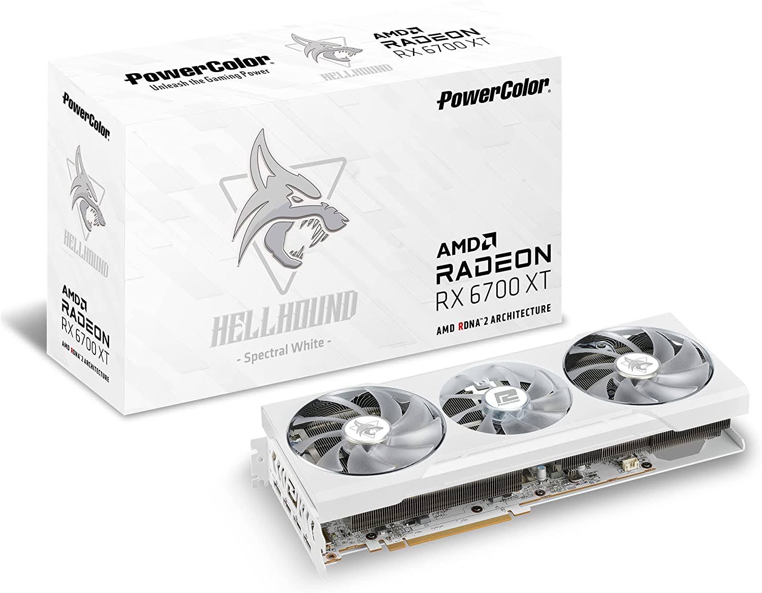 Spectral White AMD Radeon RX 6700 XT Graphics Card with 12gb GDDR6 Memory L725