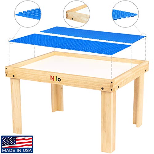 Kids Play Table Set with 2 Detachable Two-Sided Baseplates V618086