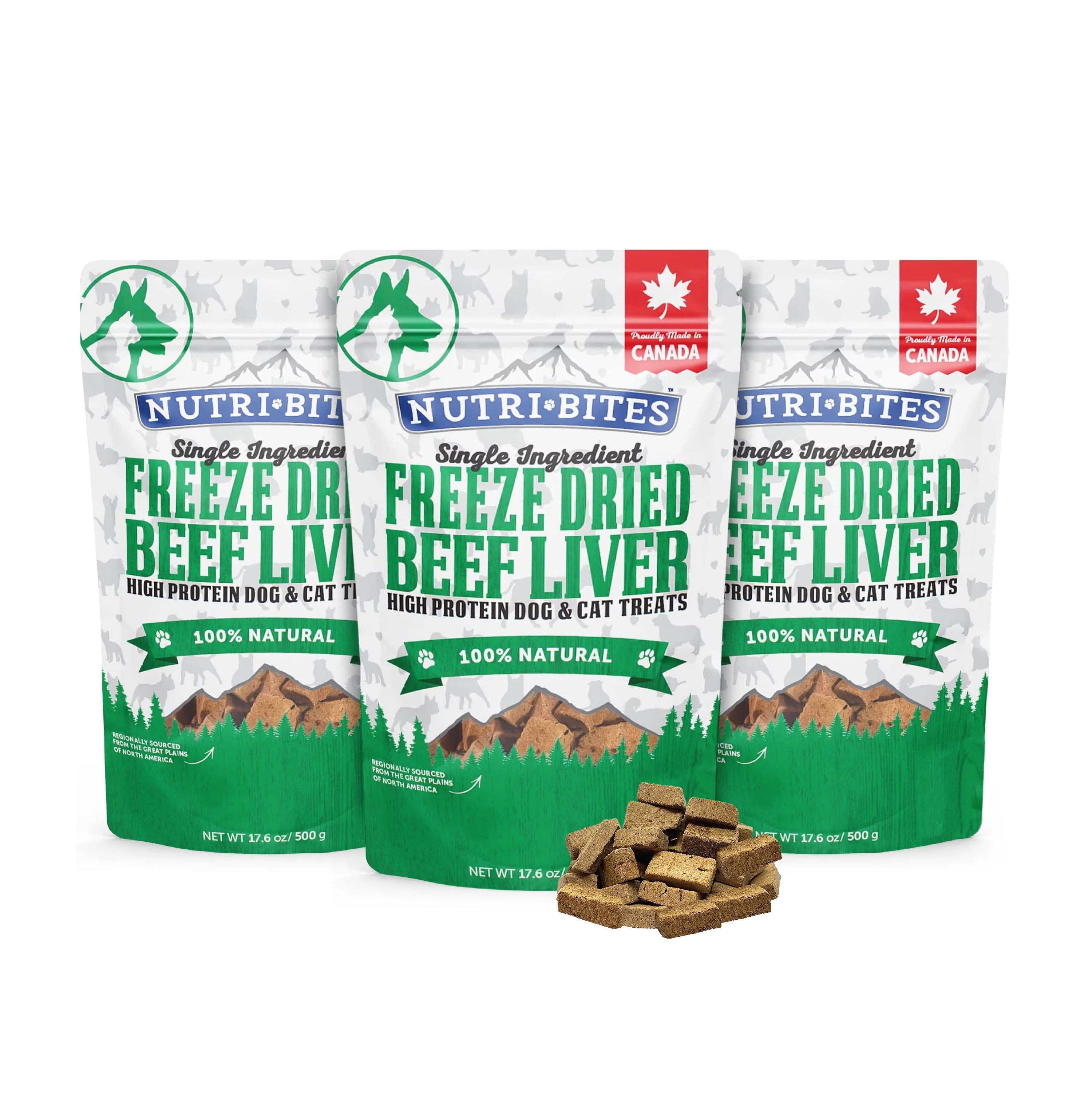 3 Pack Freeze Dried Beef Liver Pet Treat 17.6oz P3281