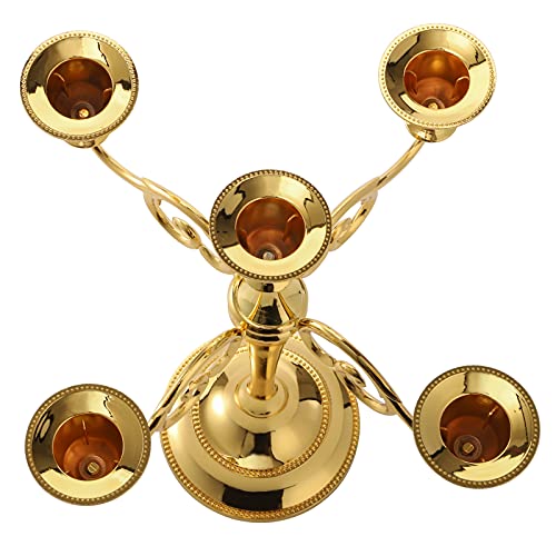 Gold 5 Arms Metal Candelabra Q629