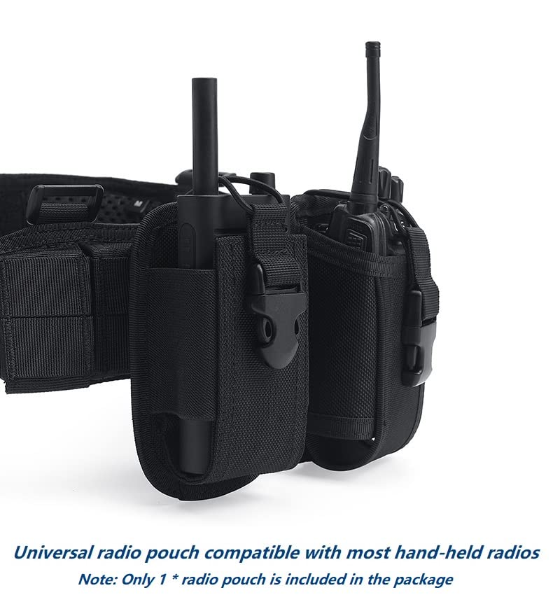 Tactical Radio Holder Elastic Nylon Case with MOLLE Strap Duty Belt Clip W89623