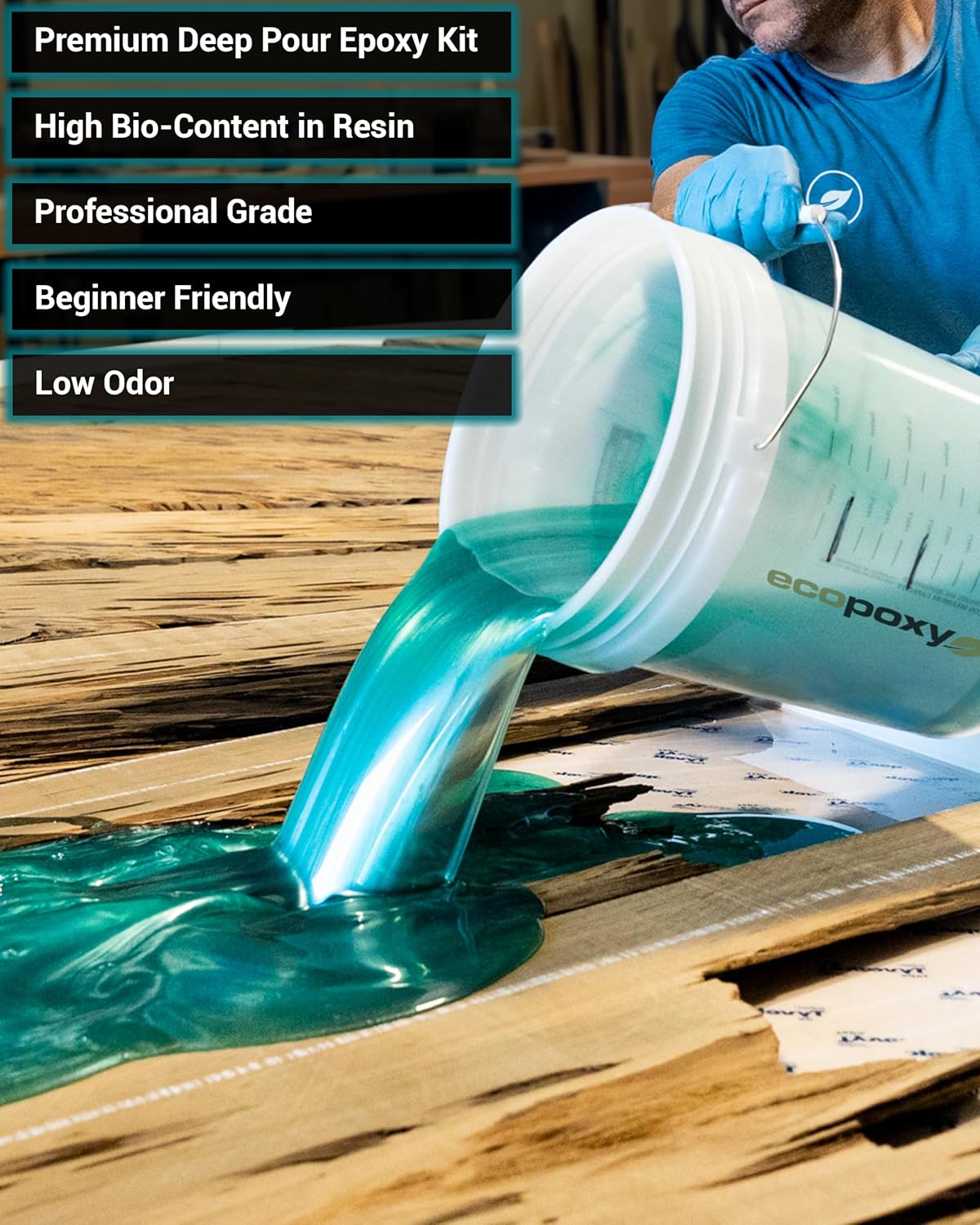 3.2 Gal Deep Pour Epoxy Resin with 8 x 60ml Pigment Kit K986