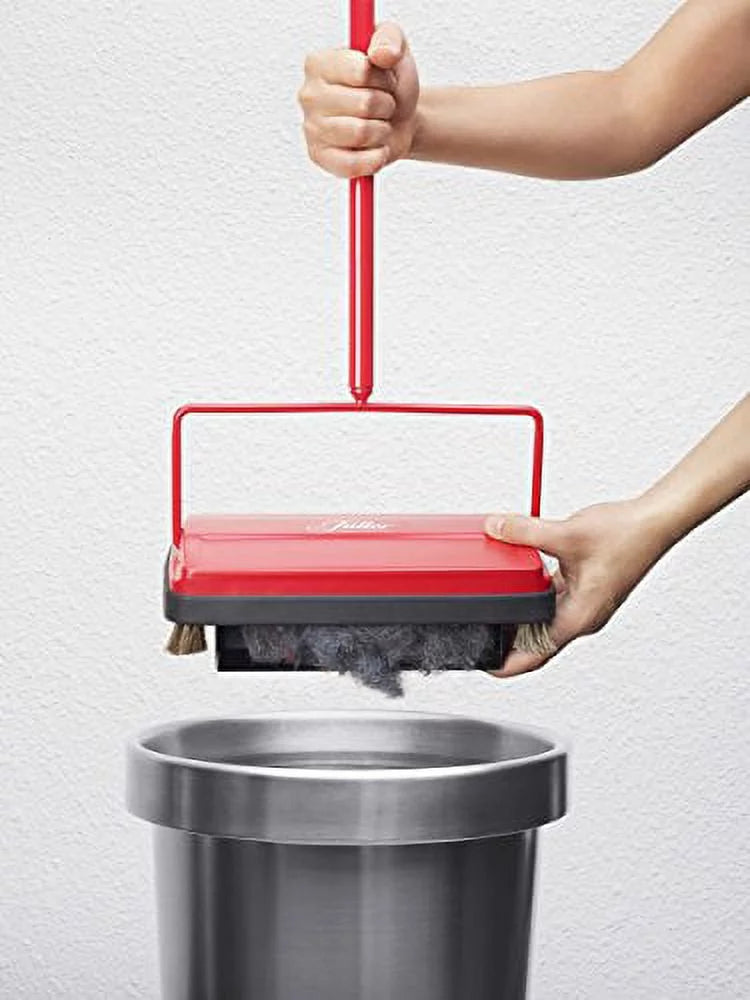 Electrostatic Carpet & Floor Sweeper - 9" Cleaning Path - Lightweight - Red Z13559